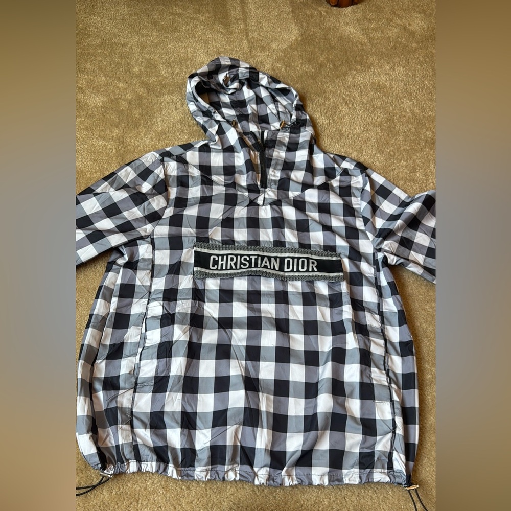 fashion  insprd Black Checkered  windcheater Hoodie - Picture 2 of 6